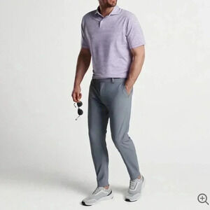 Peter Millar Stylish Functional Lightweight Navy Striped Polo Performance top M